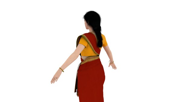 Indian Girl Woman Saree 3D Model - TurboSquid 1921483