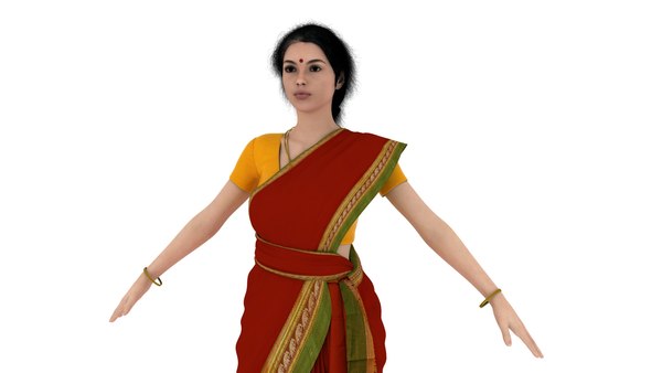Traditional Cloth Saree for Games 3D model | CGTrader