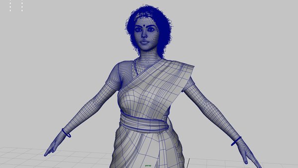 3D модель Indian Girl Woman Saree - TurboSquid 1921483