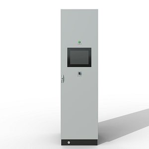 Control cabinet with monitor