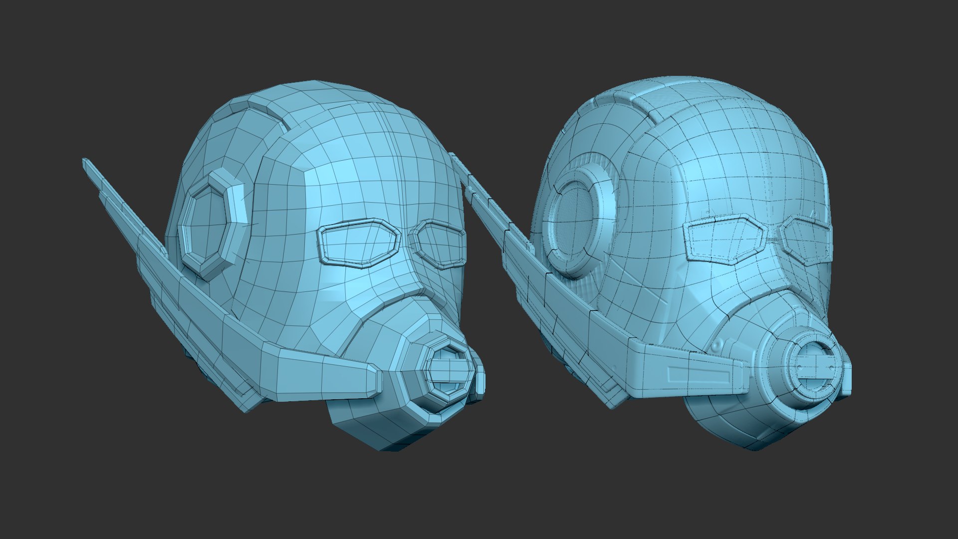 3D antman helmet - character design model https://p.turbosquid.com/ts-thumb/yD/parsEq/0R/wiream1/png/1613058219/1920x1080/fit_q87/2eaa05763863803975b92925a0f680d97b817544/wiream1.jpg