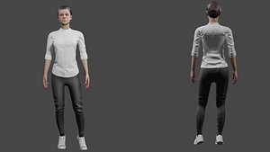 Woman 02 - Game Ready - ANIMATED