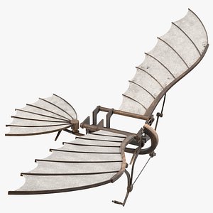 Leonardo da Vinci Glider Rigged