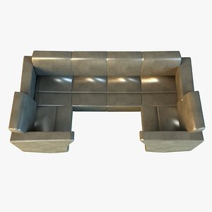 Sofa luxury leather for cafe