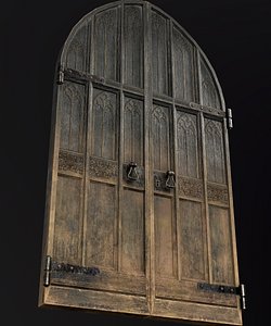 3D medieval door