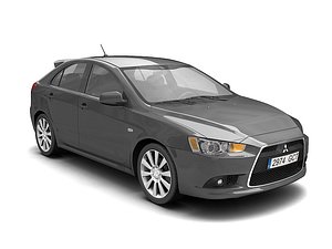 mitsubishi lancer 3d obj