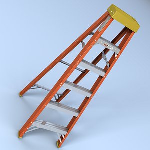 foot step ladder 3d model