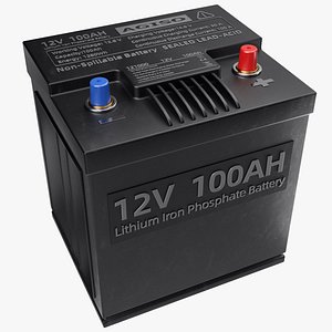 Car Battery Lead Acid Batteries 3D Model Octane Render