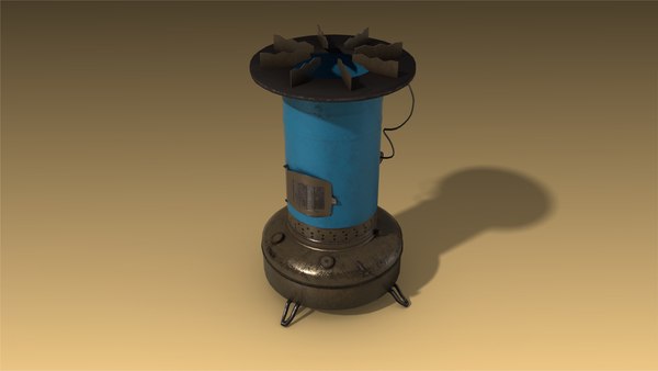 low-poly aladdin flame heater 3D
