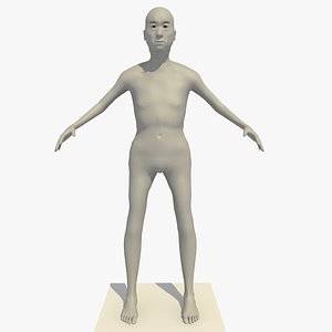 realistic base mesh old 3d model