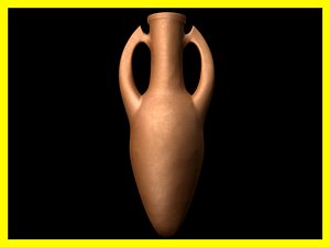 3d terracota amphora