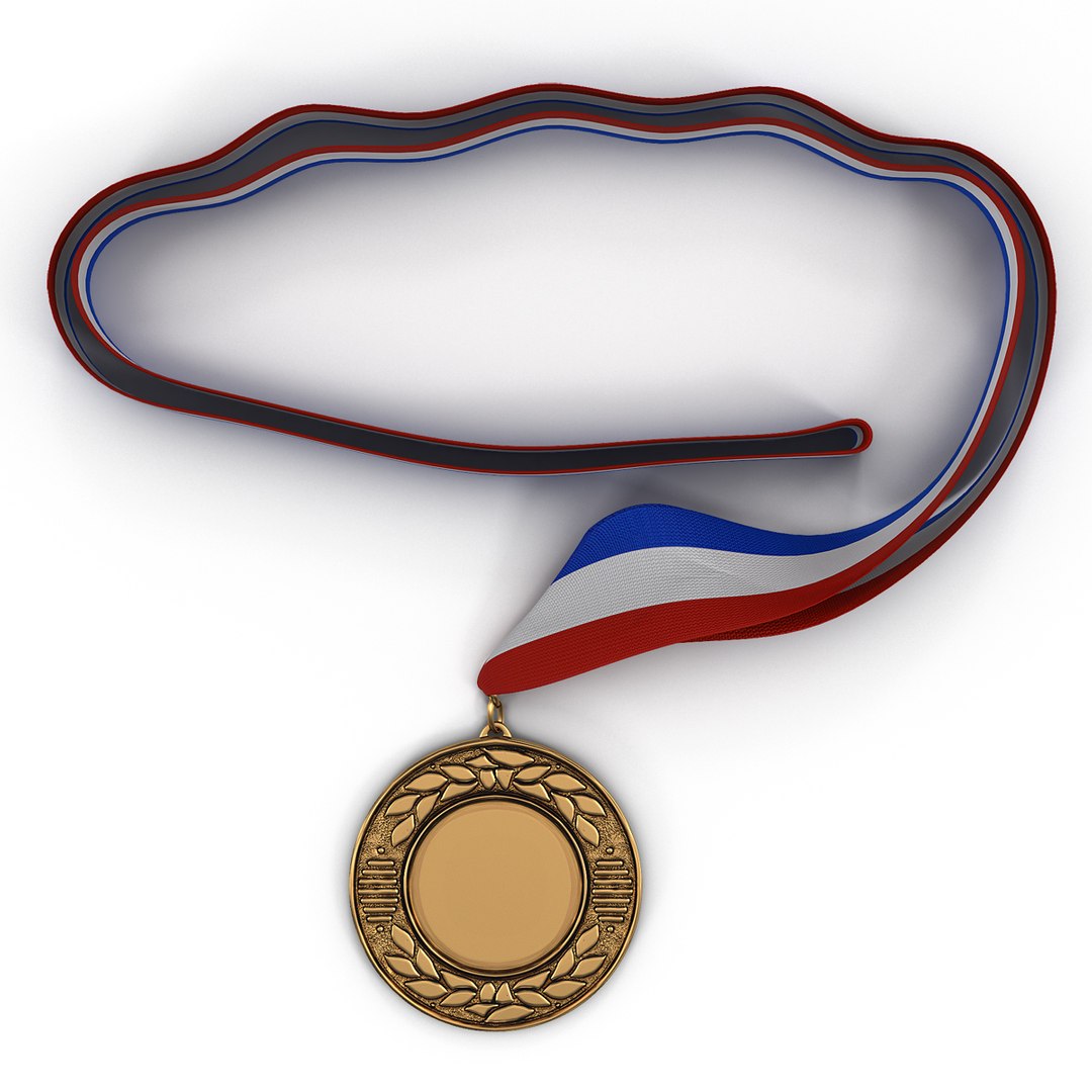 Award Medal 4 Bronze 3D Model 3D model preview
