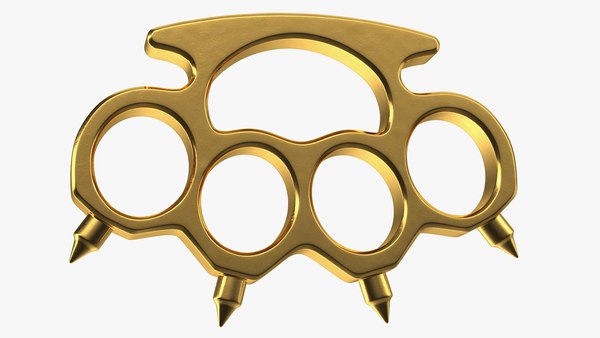 Goldene Schlagring Mit Stacheln 3d-modell - Turbosquid 1472433