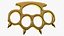 Spiked Golden Brass Knuckles