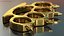 Spiked Golden Brass Knuckles