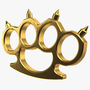 Spiked Golden Brass Knuckles