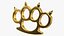 Spiked Golden Brass Knuckles