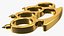 Spiked Golden Brass Knuckles