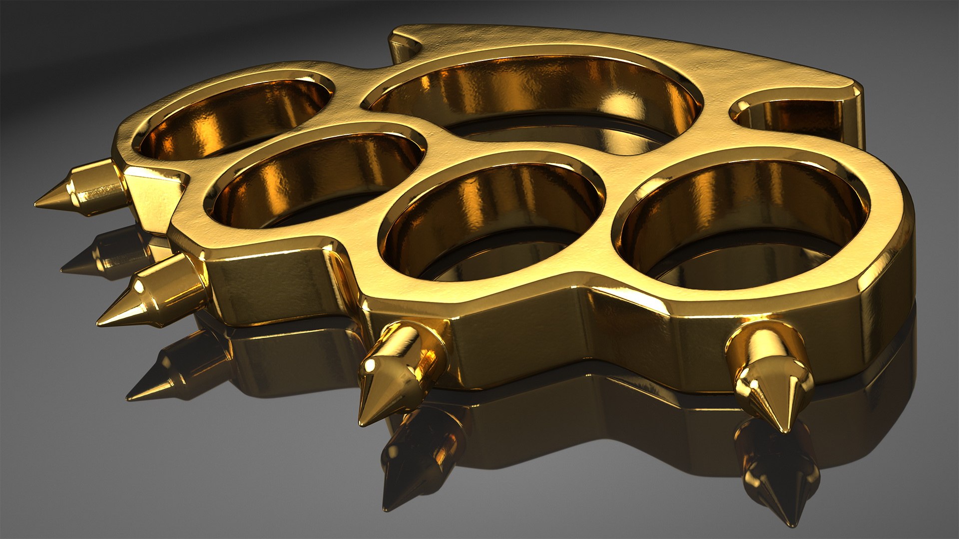 spiked brass knuckles 3D model 3D printable