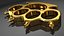Spiked Golden Brass Knuckles
