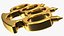 Spiked Golden Brass Knuckles