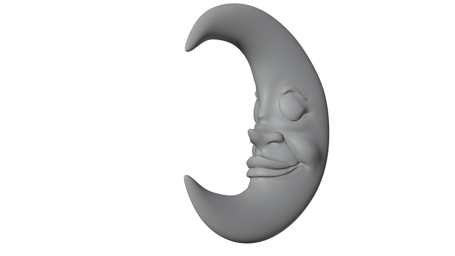 3D Stylized Cartoon Sculped High Poly Moon - TurboSquid 2356643
