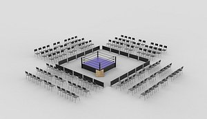 wrestling ring 02 3D model 3D model