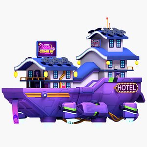 Sci-fi Ship - HOTEL 3D model