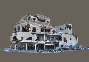 3D abandoned building model