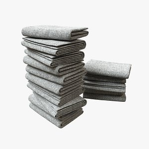 3D model Towels - Folded and stacked 3 - 3D Assets