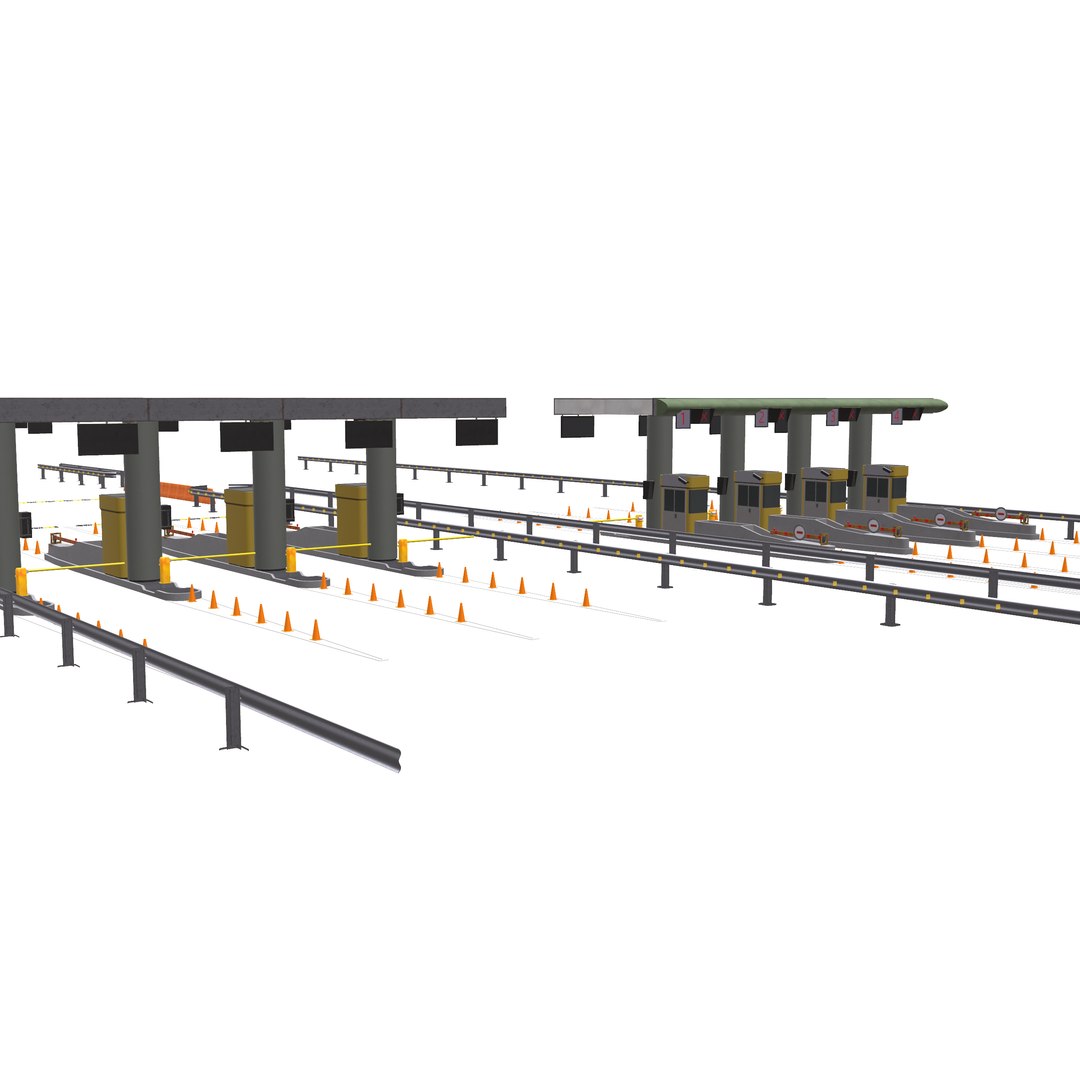 3D Model Highway Toll Gate - TurboSquid 1318271