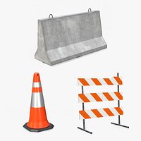 Highway Traffic Control Set - Highway Props