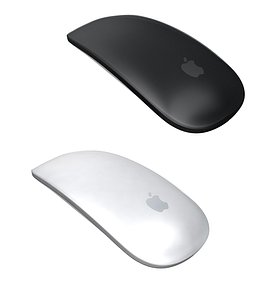 Apple Magic Mouse Black And Silver 3D