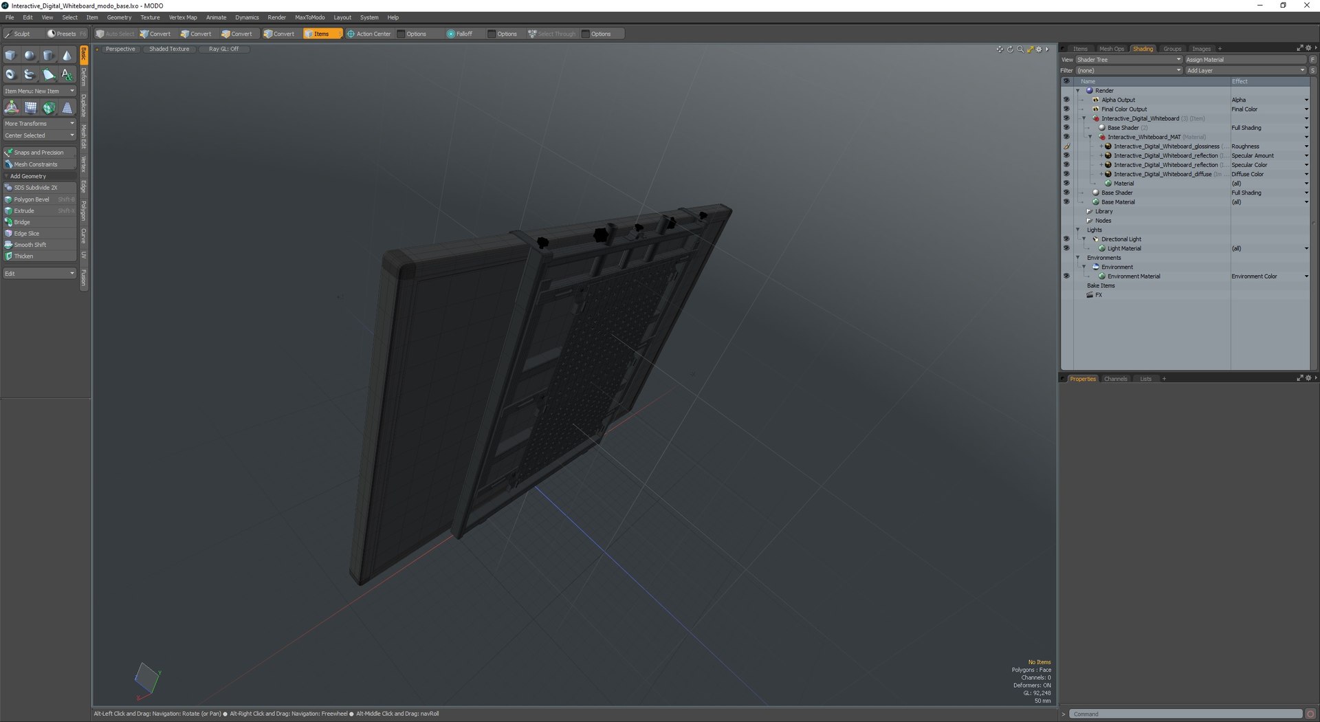 3D Model Interactive Digital Whiteboard - TurboSquid 2287581