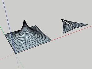 3D peak tent patterns model