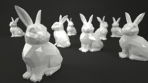 Low Poly Bunny  Rabbit 3D