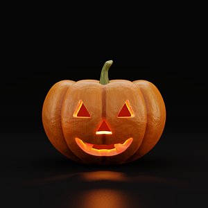jack-o-lantern halloween pumpkin model