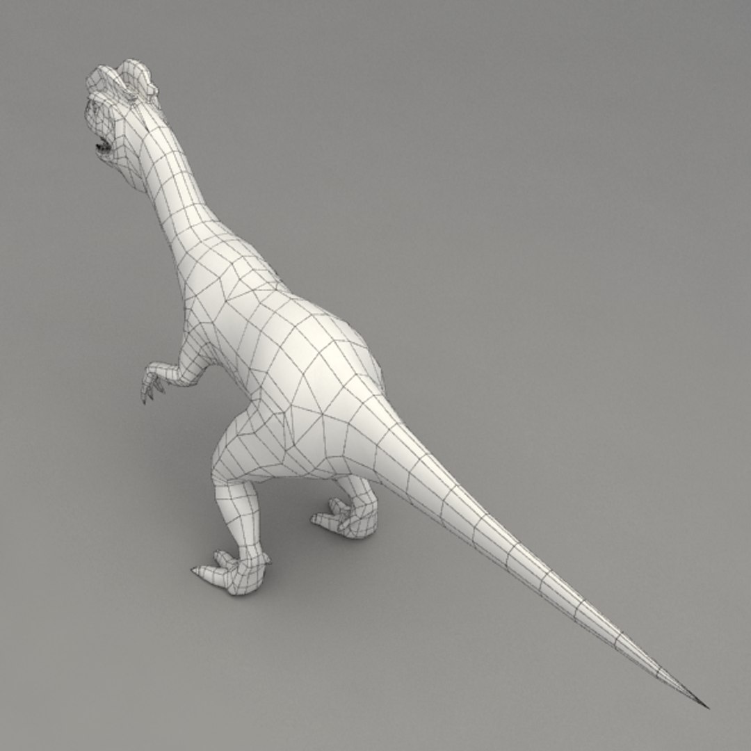 3d Model Rigged Dilophosaurus