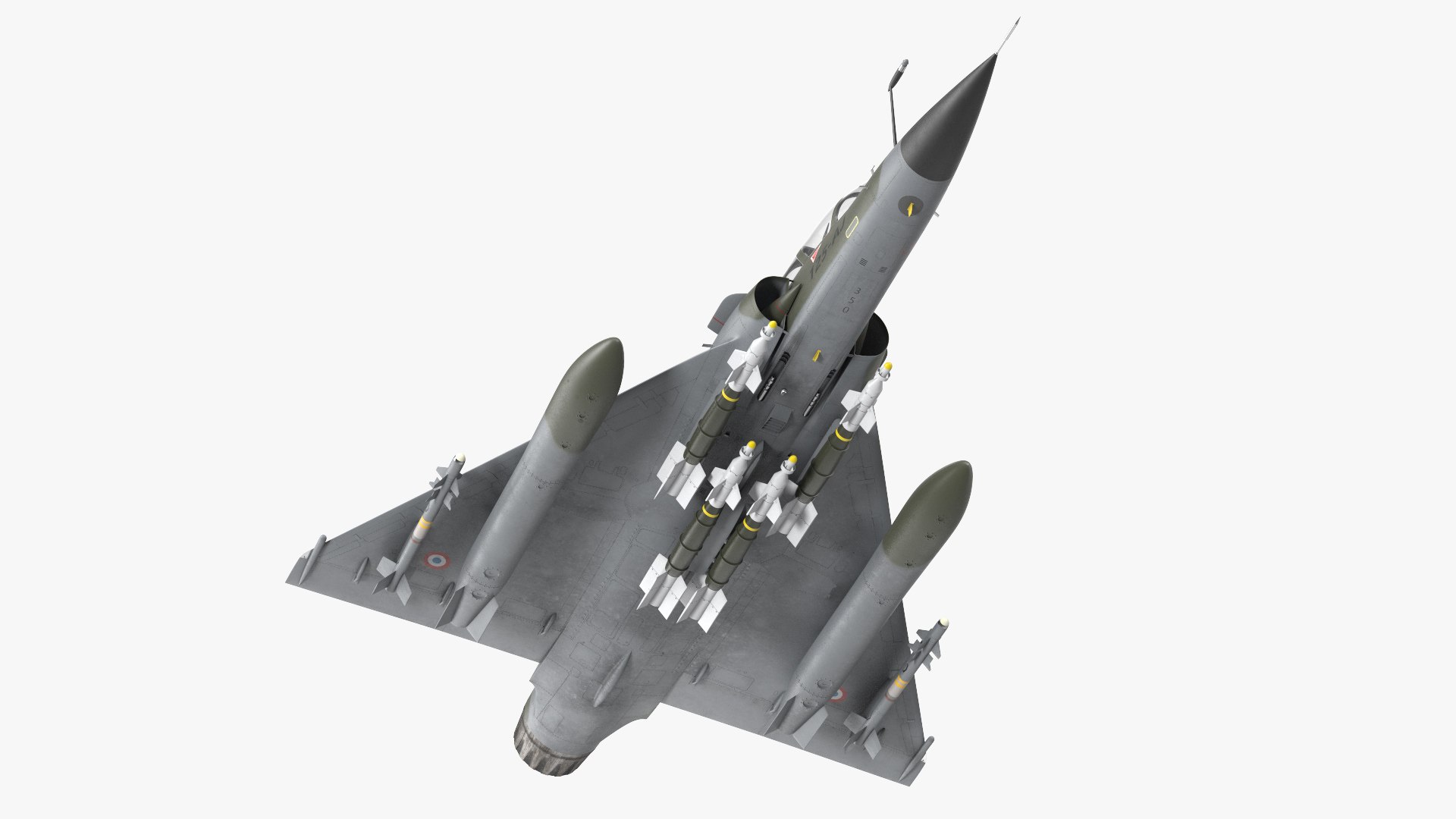 Mirage 2000N with Armament Camouflage Flight 3D model preview