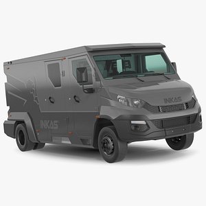 3D INKAS Armored Vehicle Rigged model