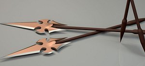 spear medieval animation higth 3D model