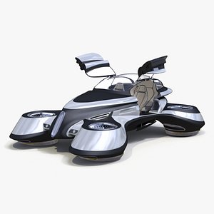 3D Hover Car Concept by Lazzarini Rigged model