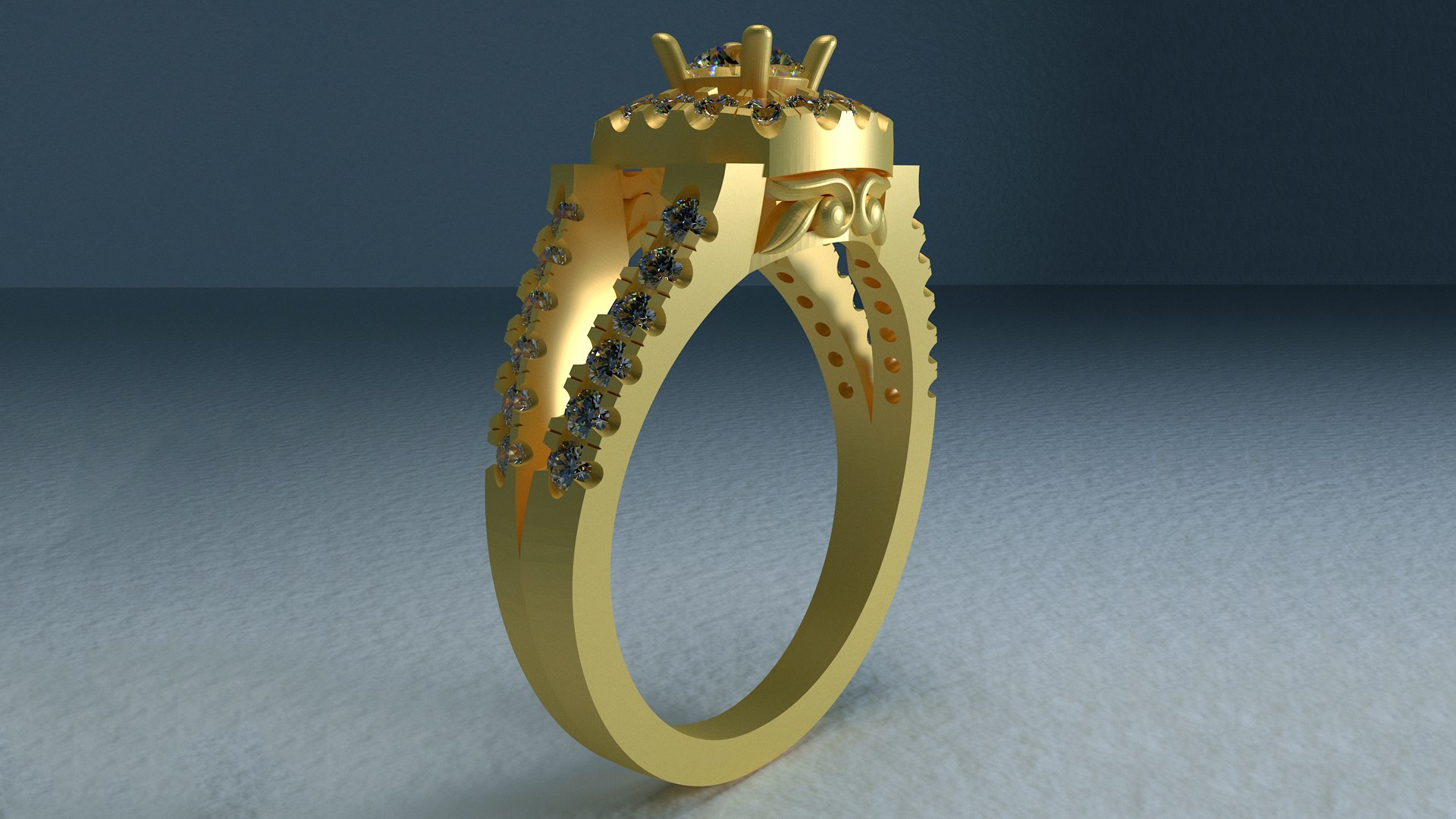 3D Solitaire Ring model - TurboSquid 2002694