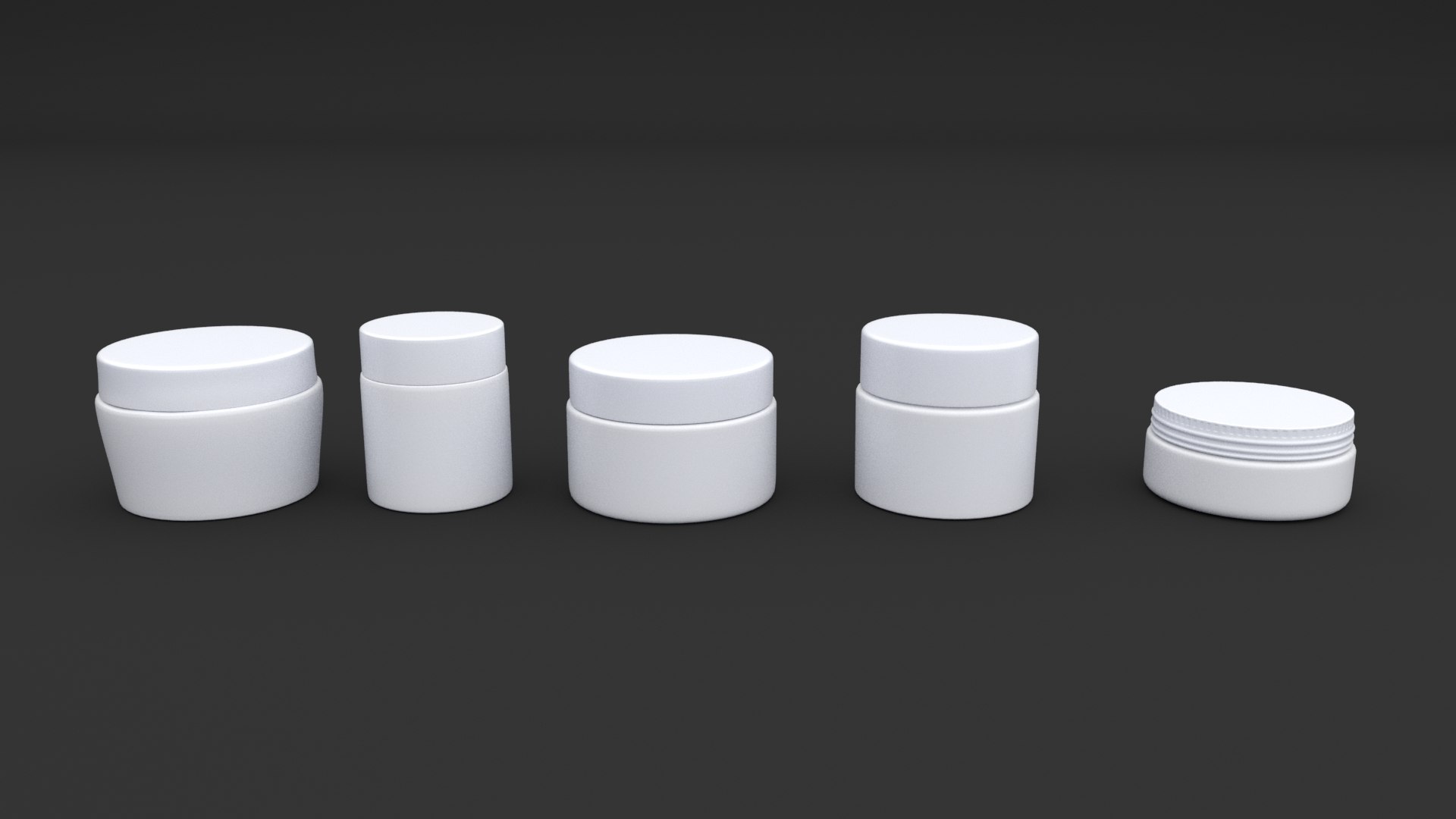 3D Cosmetic Cream Container Set Model - TurboSquid 2218652