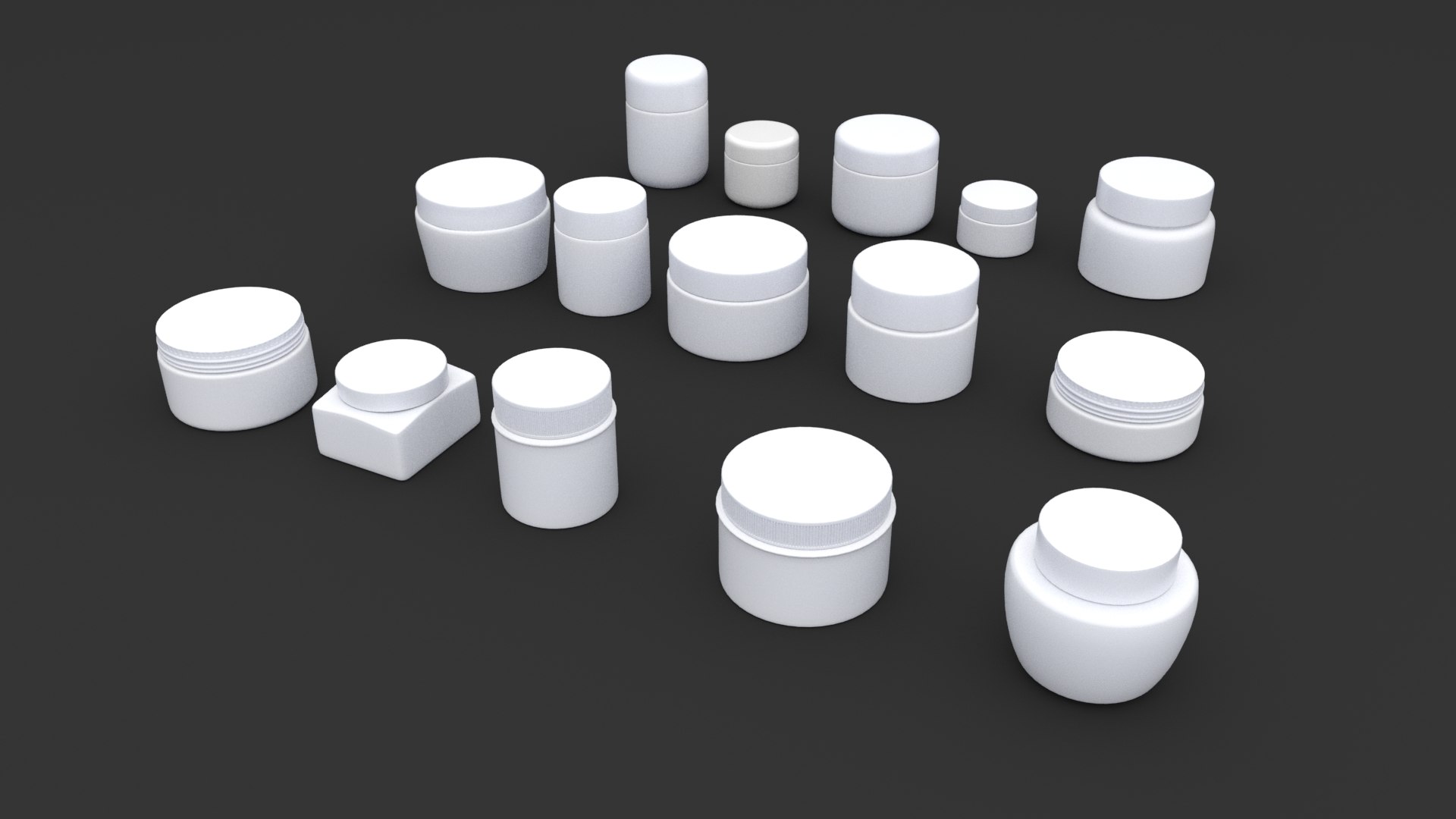 3D Cosmetic Cream Container Set Model - TurboSquid 2218652