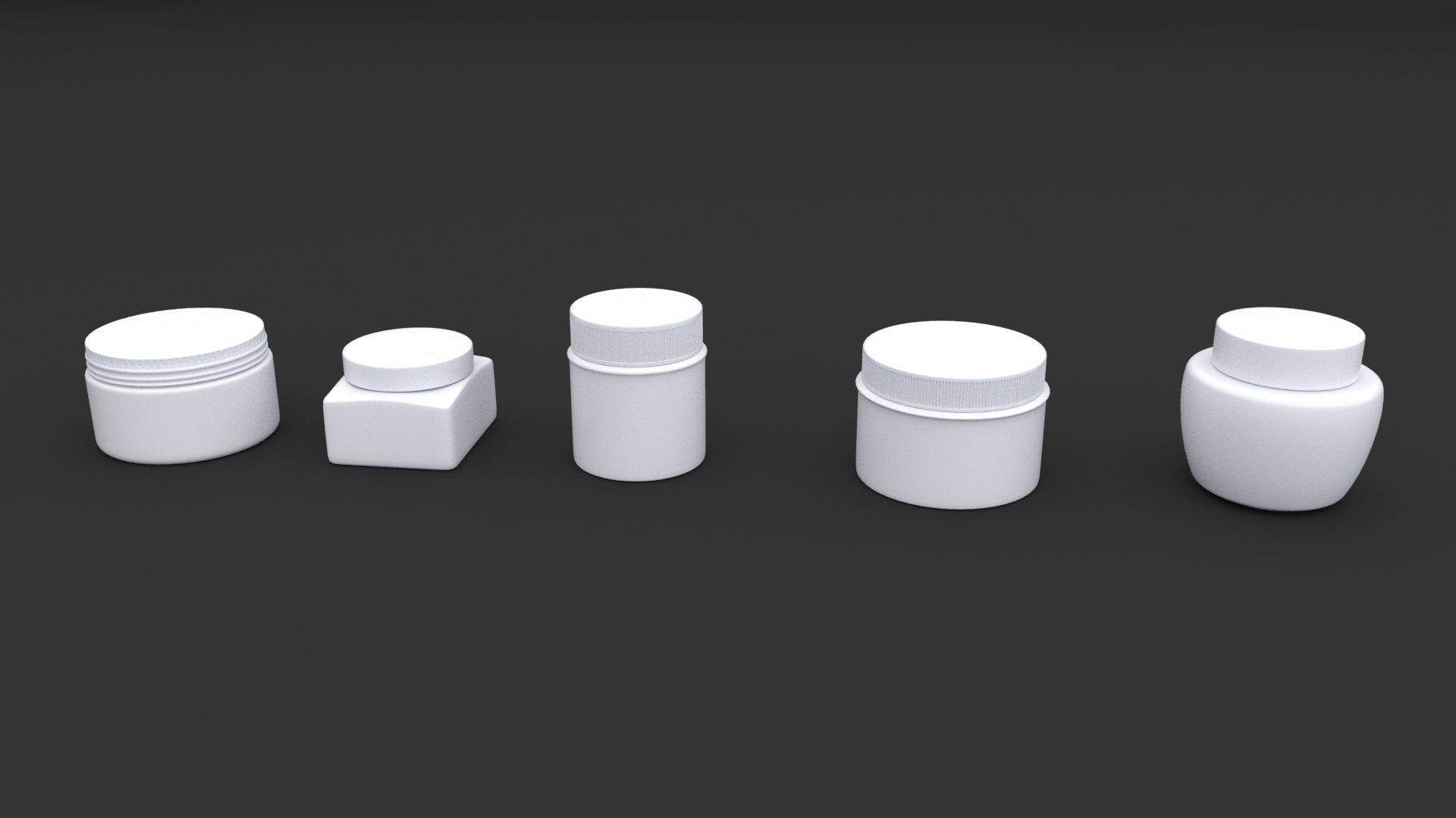 3D Cosmetic Cream Container Set Model - TurboSquid 2218652