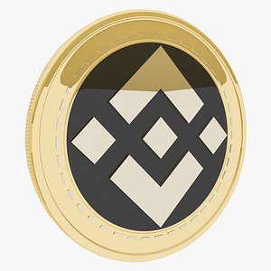 Binance Coin Cryptocurrency Gold Coin 3D model