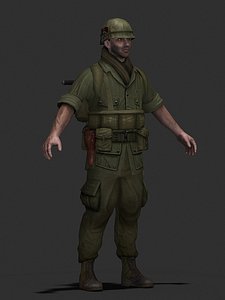 3dsmax character vietnam soldier