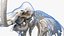 Adult Mammoth Clean Skeleton Shell Roar model