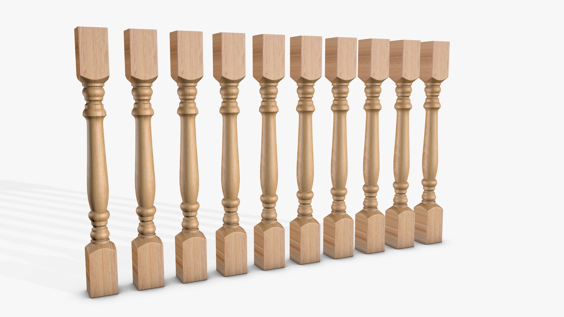 Wooden Balusters Model - TurboSquid 2022440